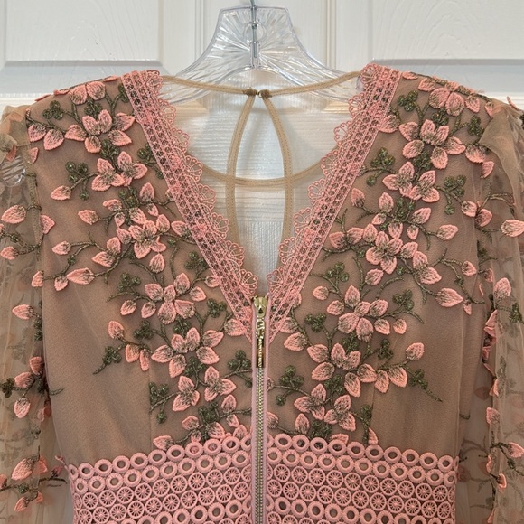 NWT Bronx and Banco Megan Rose Embroidered Mini Dress Size Small - Picture 10 of 16